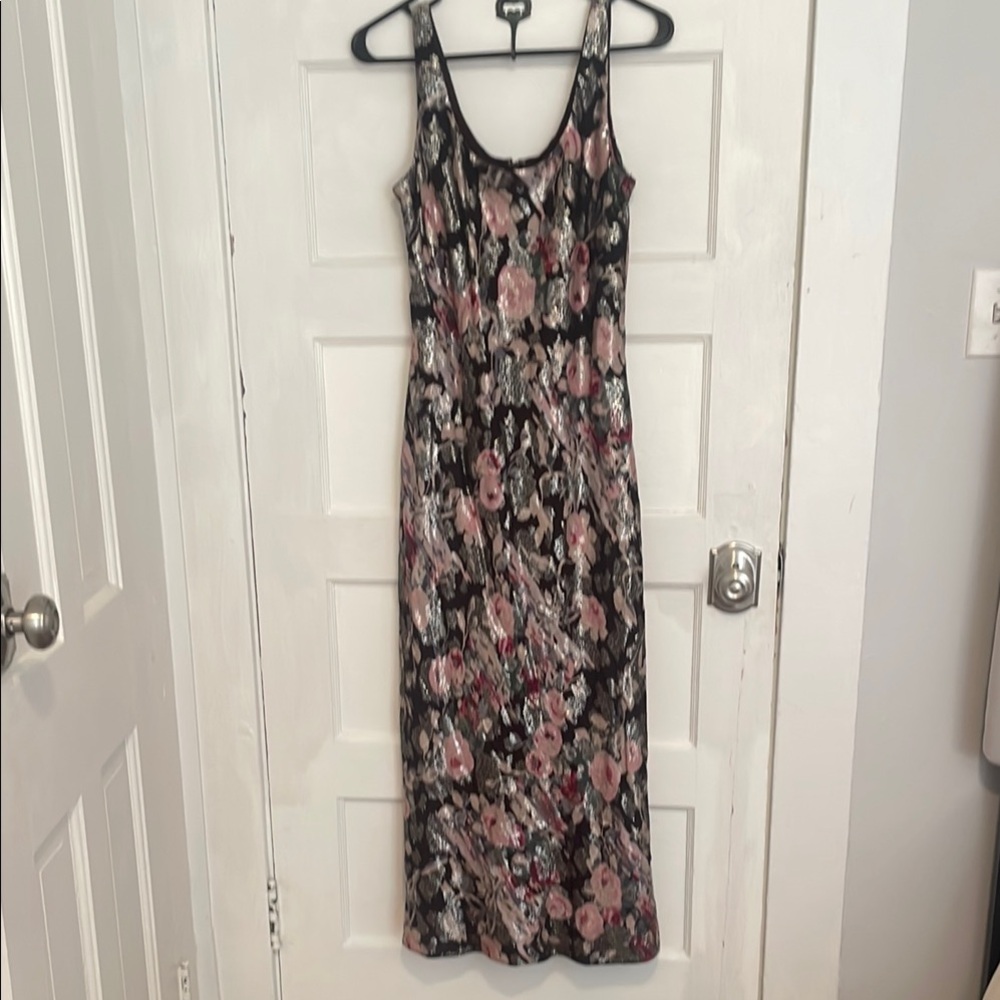 Lauren Ralph Lauren Pink and Gray Sleeveless Sundress